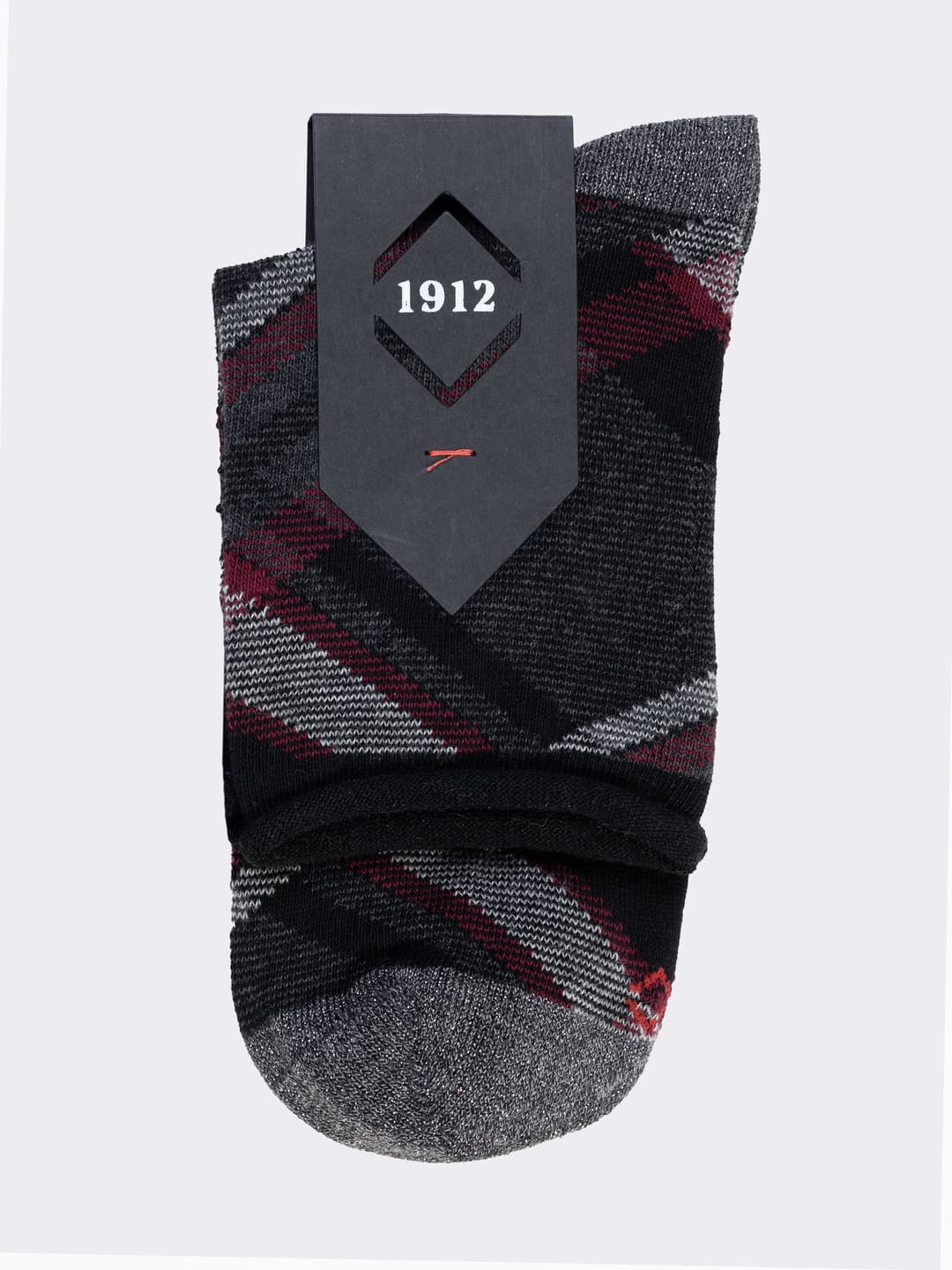 Calze Corte Fantasia Tartan in Caldo Cotone - Made in Italy